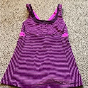 Women’s LuluLemon Pink Striped Tank Top